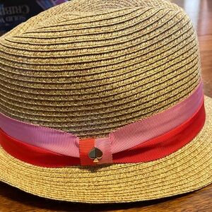 NWT Kate Spade Trilby sun hat two tone band